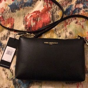 Karl Lagerfeld Black with gold accents NWT